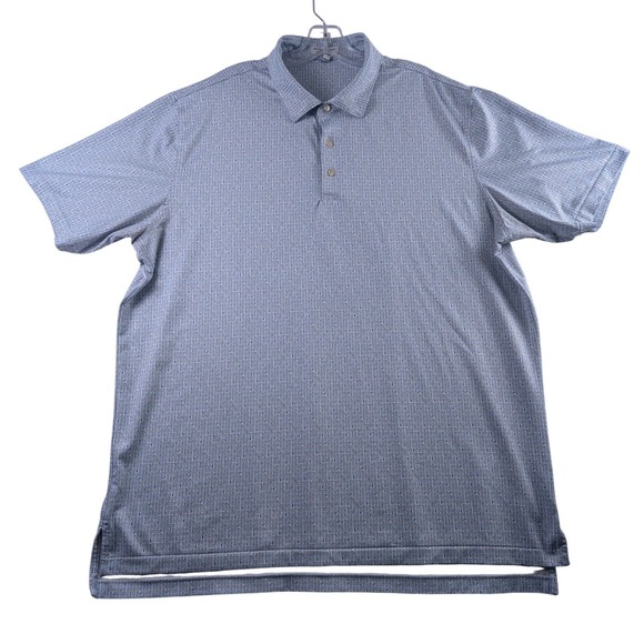 Peter Millar Other - Peter Millar Polo Shirt Mens XL Blue Summer Comfort Cocktail Print MS23EK21S